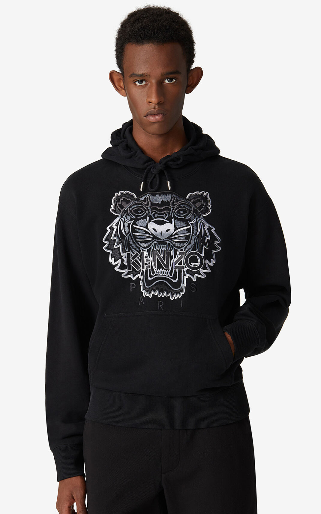 Kenzo Tiger Hættetrøje Herre - Sort DK-702488